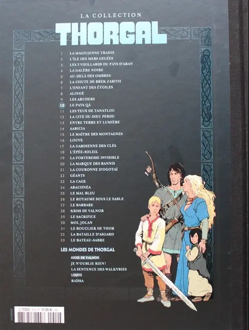 Verso de l'album Thorgal La collection Tome 10 Le pays Qâ