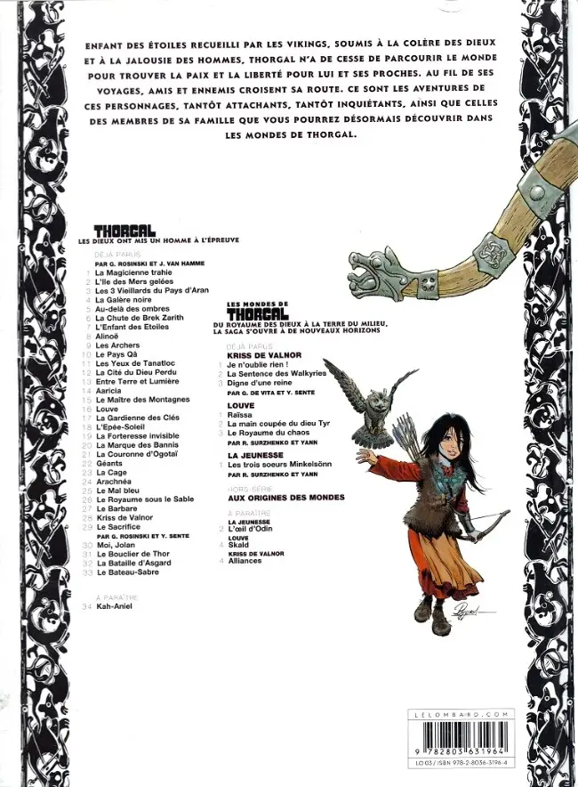 Verso de l'album Les mondes de Thorgal - Louve Tome 3 Le Royaume du chaos