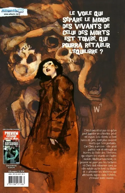 Verso de l'album Le Voile des Ténèbres