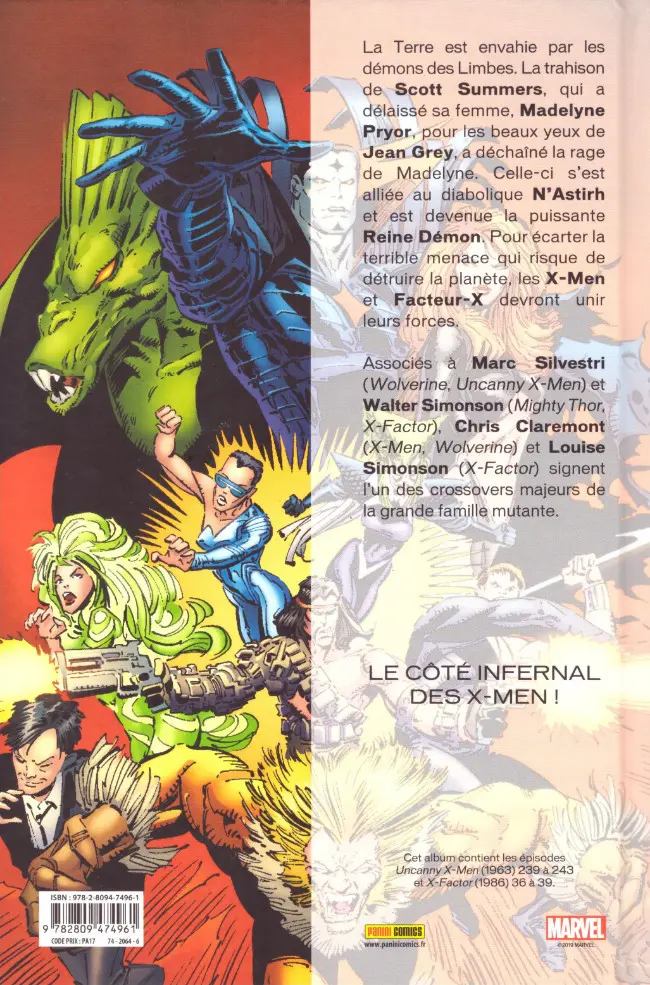 Verso de l'album X-Men : Inferno