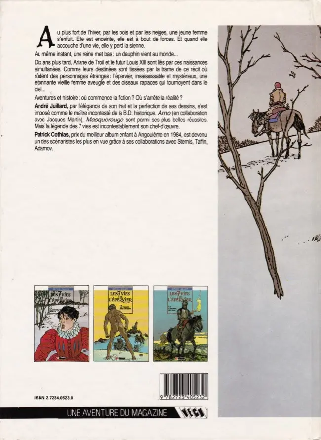 Verso de l'album Les 7 Vies de l'Épervier Tome 1 La blanche morte