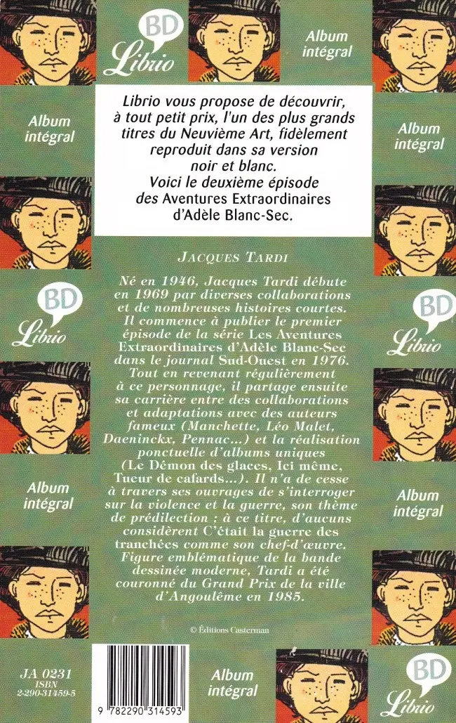Verso de l'album Les Aventures Extraordinaires d'Adèle Blanc-Sec Tome 2 Le Démon de la Tour Eiffel