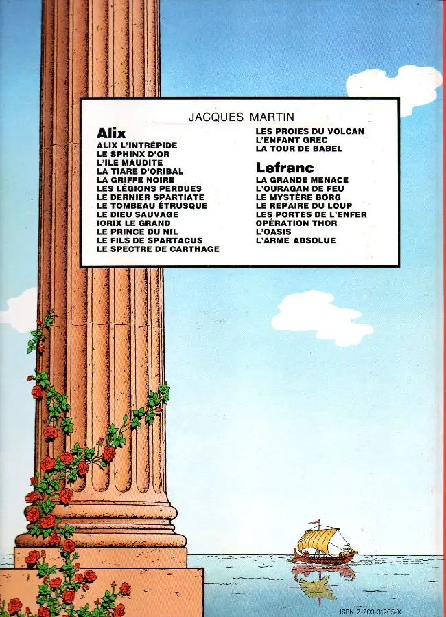 Verso de l'album Alix Tome 8 Le tombeau étrusque