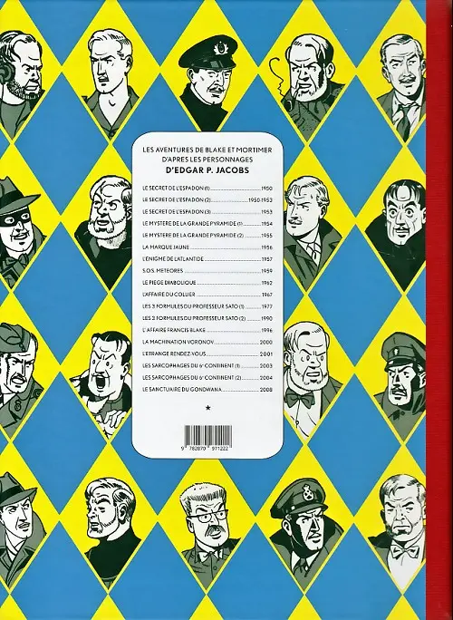 Verso de l'album Blake et Mortimer Tome 3 Le Secret de l'Espadon - SX1 contre-attaque