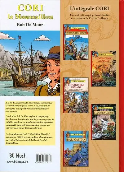 Verso de l'album Cori le Moussaillon Tome 2 L'invincible armada 1 - les espions de la reine