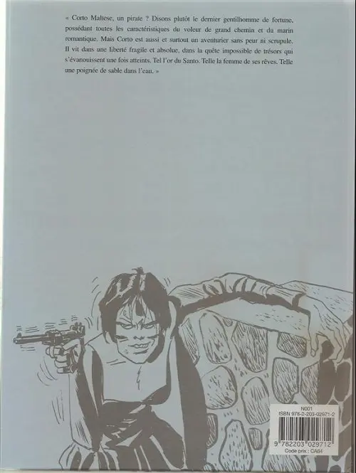 Verso de l'album Corto Maltese Tome 5 Sous le drapeau des pirates