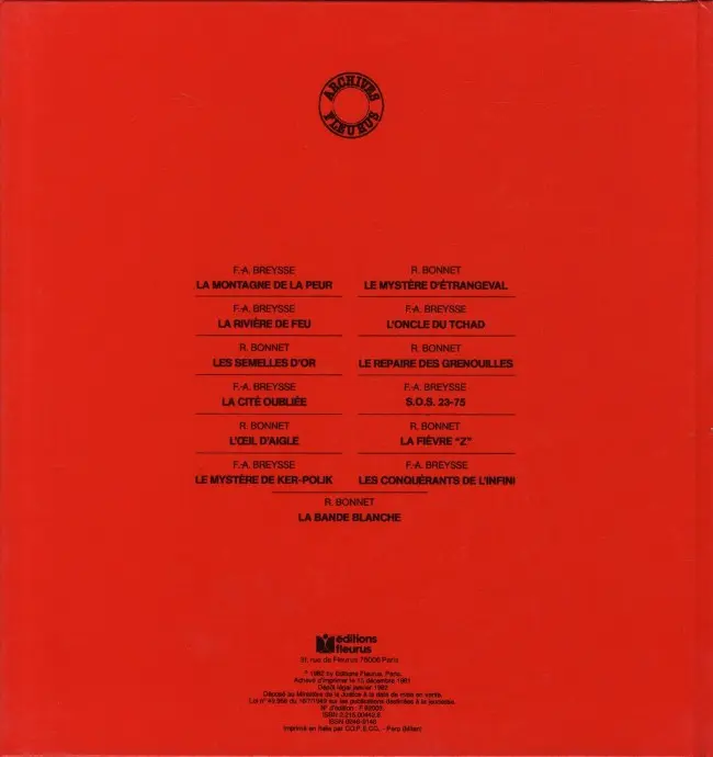 Verso de l'album Fripounet et Marisette Tome 5 La bande blanche