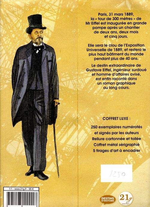 Verso de l'album Gustave Eiffel : Le géant du fer