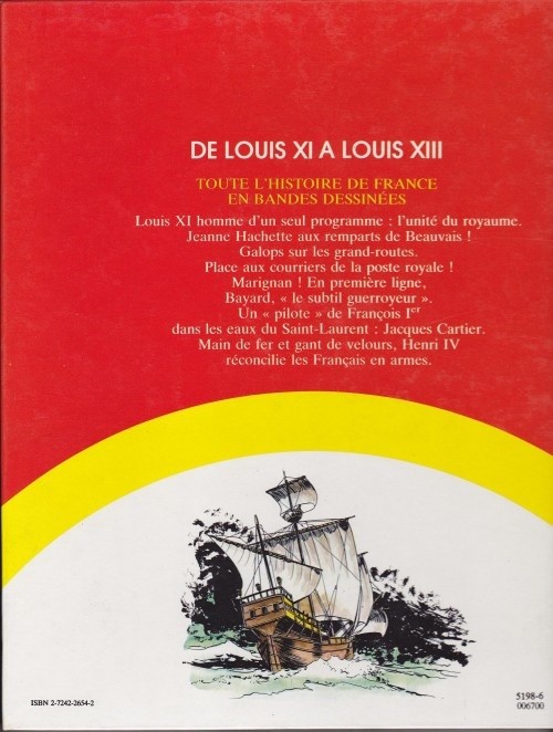 Verso de l'album Histoire de France en bandes dessinées Tome 4 De Louis XI à Louis XIII