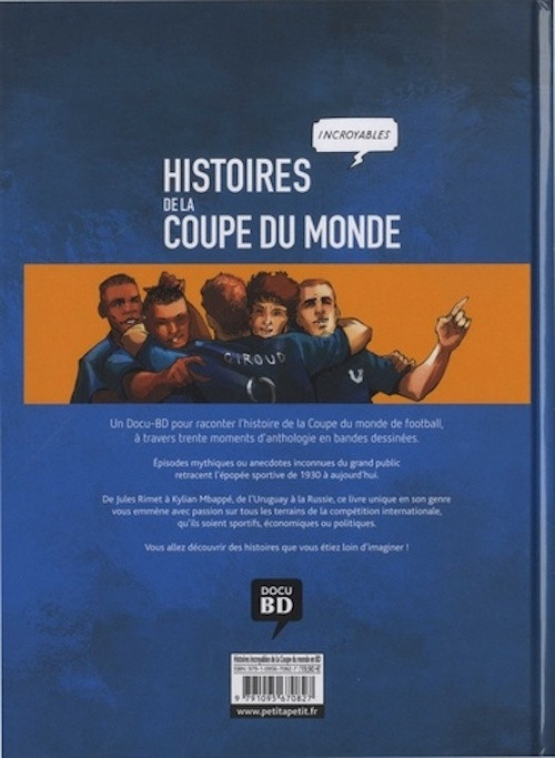 Verso de l'album Histoires incroyables de la coupe du monde