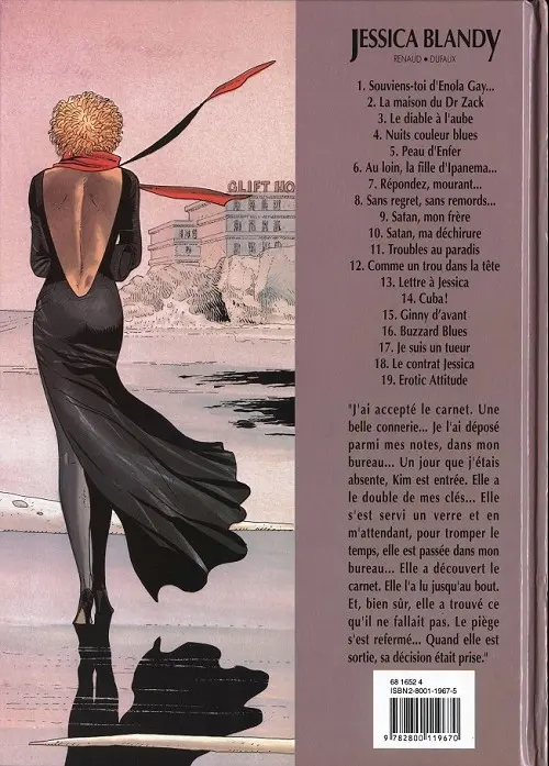 Verso de l'album Jessica Blandy Tome 8 Sans regret, sans remords...