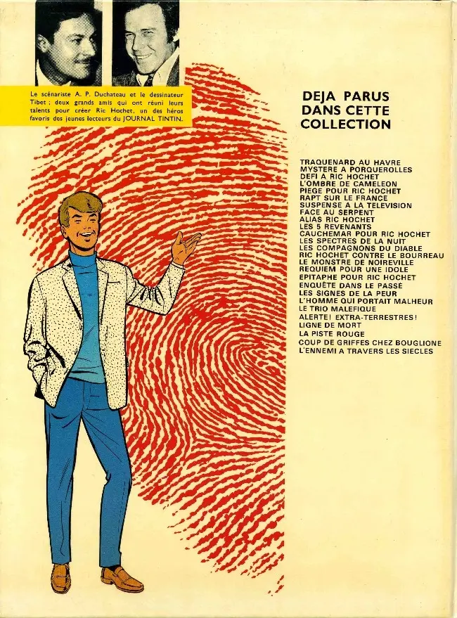 Verso de l'album Ric Hochet Tome 2 Mystère à Porquerolles