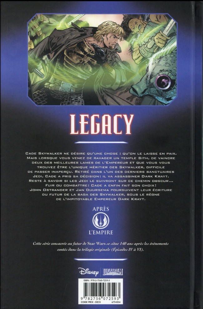 Verso de l'album Star Wars - Legacy Tome 5 Loyauté