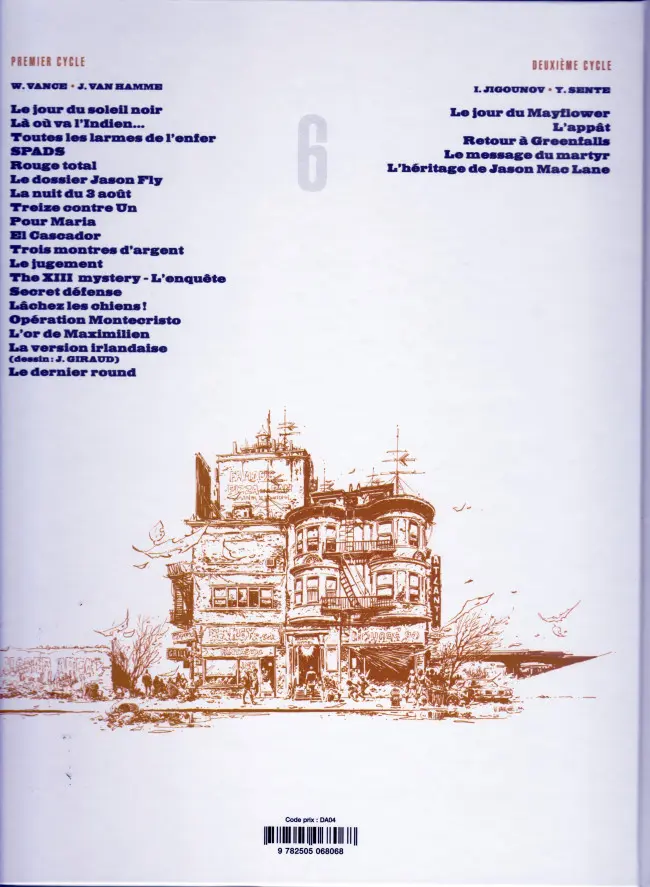 Verso de l'album XIII Tome 6 Le dossier Jason Fly