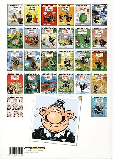 Verso de l'album L'Agent 212 Tome 26 À l'eau Police