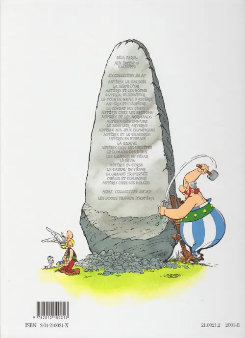 Verso de l'album Astérix Tome 21 Le cadeau de César