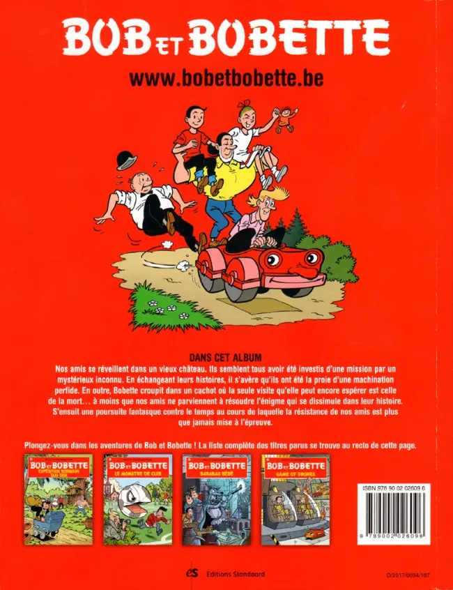 Verso de l'album Bob et Bobette Tome 338 Haro sur les héros