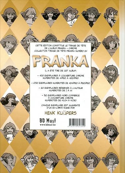 Verso de l'album Franka BD Must Chrome