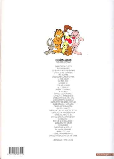 Verso de l'album Garfield Tome 34 Garfield mange plus vite que son ombre