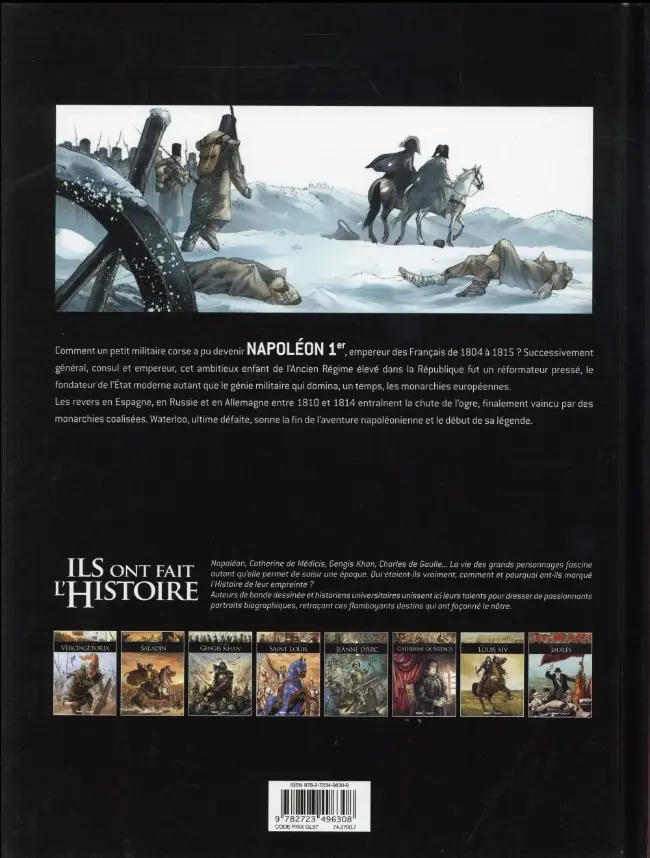 Verso de l'album Ils ont fait l'Histoire Tome 13 Napoléon - Tome 3/3