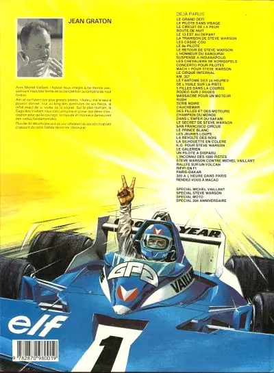 Verso de l'album Michel Vaillant Tome 43 Rendez-vous à Macao