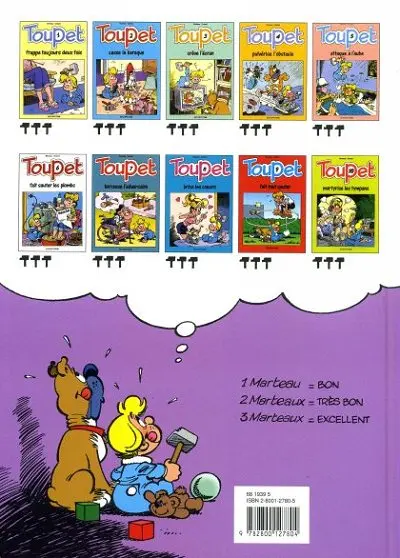 Verso de l'album Toupet Tome 11 Toupet ébranle le système