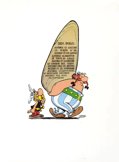 Verso de l'album Astérix Tome 12 Astérix aux jeux Olympiques