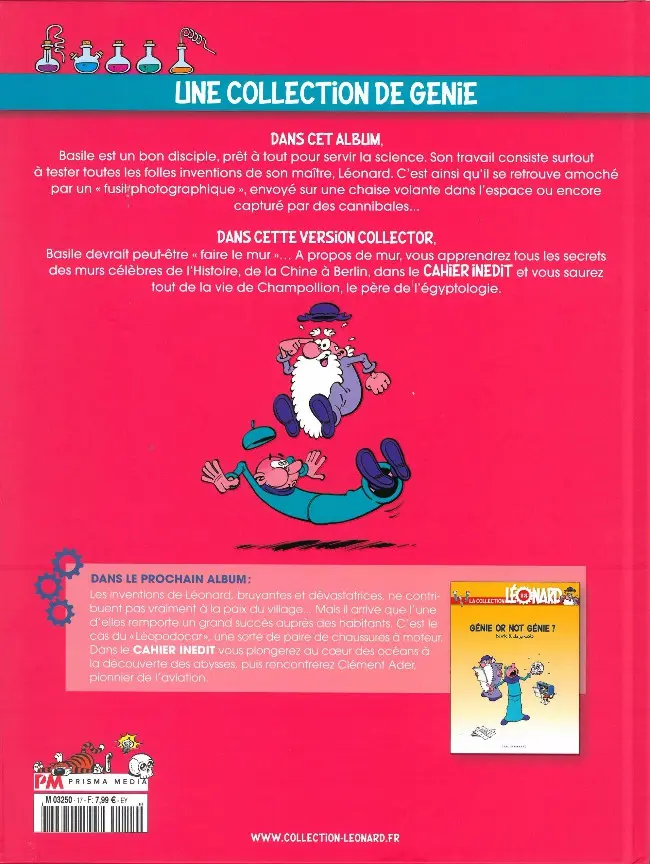 Verso de l'album La Collection Léonard Tome 17 Crie, ô, génie !