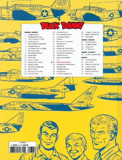 Verso de l'album Buck Danny Tome 32 Alerte à Cap Kennedy !