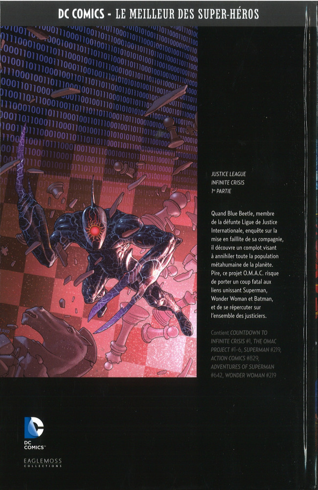 Verso de l'album DC Comics - Le Meilleur des Super-Héros Infinite Crisis - 1re Partie