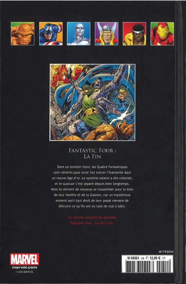 Verso de l'album Marvel Comics - La collection de référence Tome 54 Fantastic Four - La Fin