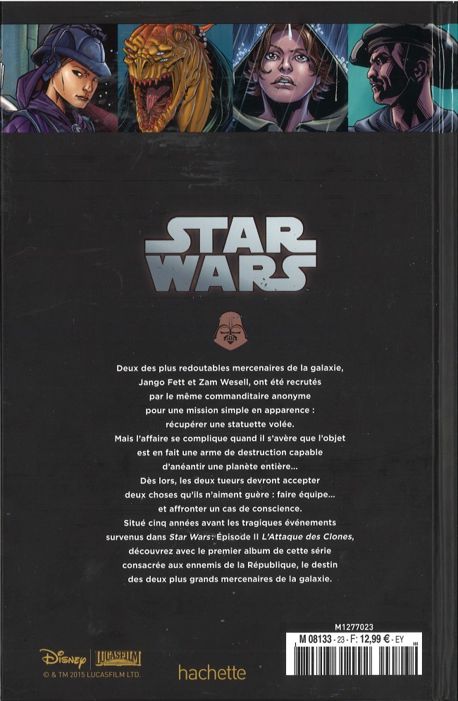 Verso de l'album Star Wars - Légendes - La Collection Tome 23 Le Côté Obscur - I. Jango Fett & Zam Wesell