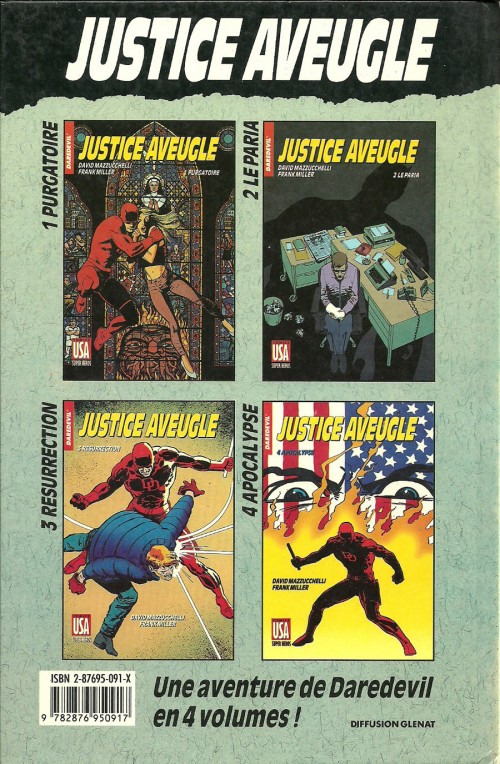 Verso de l'album Super Héros Tome 31 Daredevil : Justice aveugle 4/4 - Apocalypse