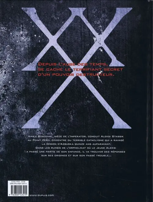 Verso de l'album Bunker Tome 3/5 Réminiscences