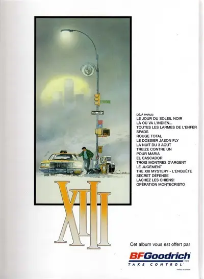 Verso de l'album XIII Tome 16 Opération Montecristo