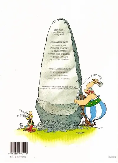 Verso de l'album Astérix Tome 27 Le fils d'Astérix