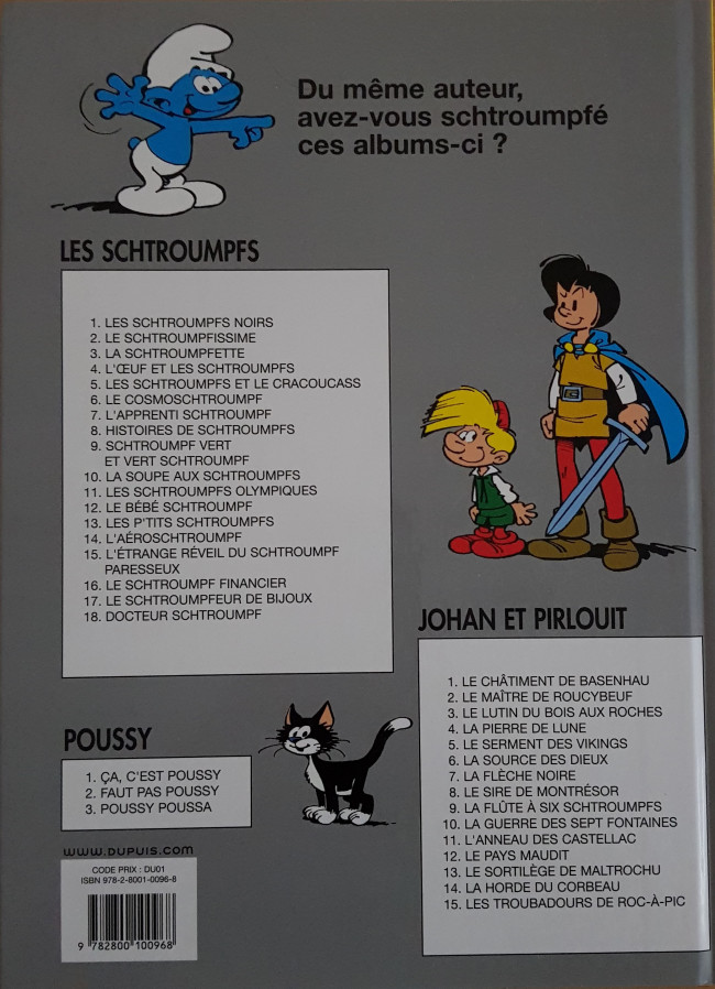 Verso de l'album Johan et Pirlouit Tome 2 Le Maître de Roucybeuf