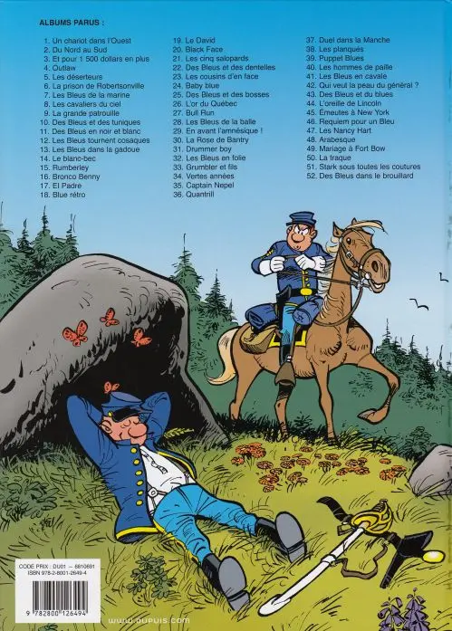 Verso de l'album Les Tuniques Bleues Tome 41 Les Bleus en cavale