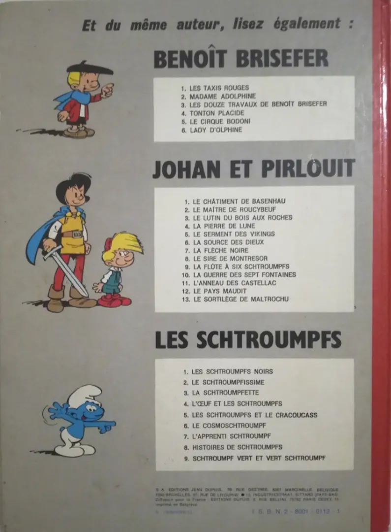 Verso de l'album Les Schtroumpfs Tome 5 Les Schtroumpfs et le Cracoucass