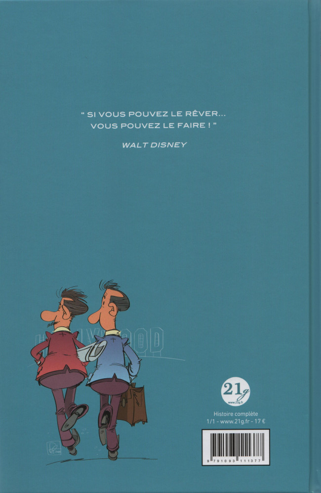 Verso de l'album Deux frères à Hollywood La Formidable Histoire de Walt et Roy Disney