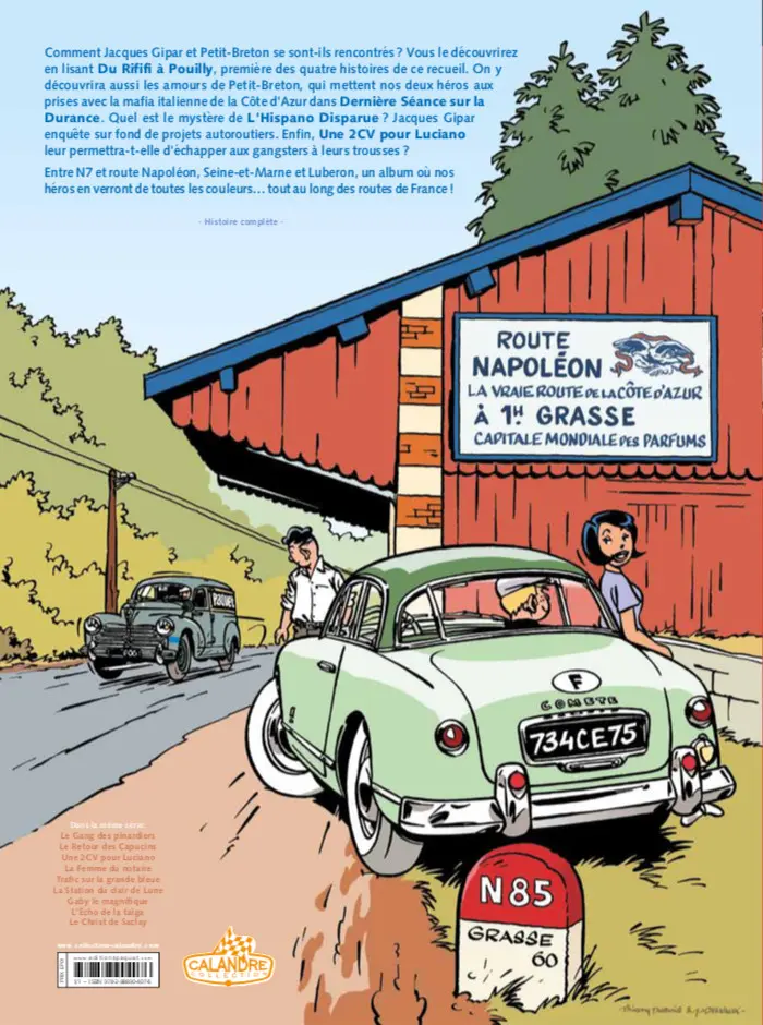 Verso de l'album Une aventure de Jacques Gipar Tome 3 Une 2CV pour Luciano