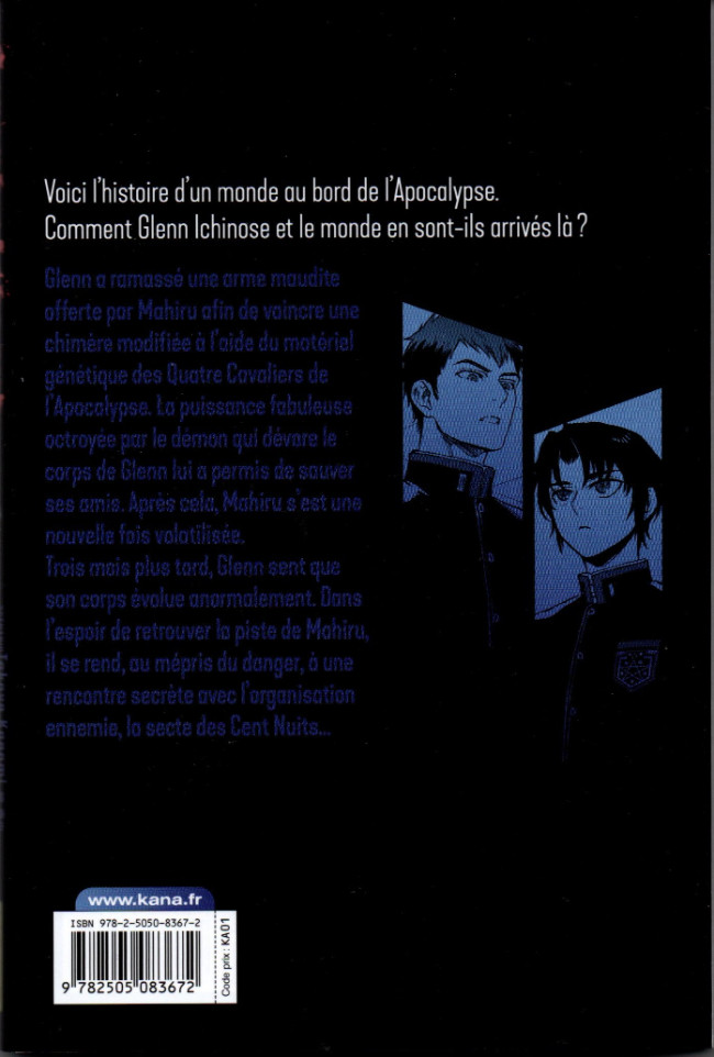 Verso de l'album Seraph of the End - Glenn Ichinose - La catastrophe de ses 16 ans 4