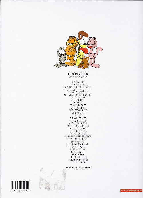 Verso de l'album Garfield Tome 17 Garfield n'est pas un cadeau !