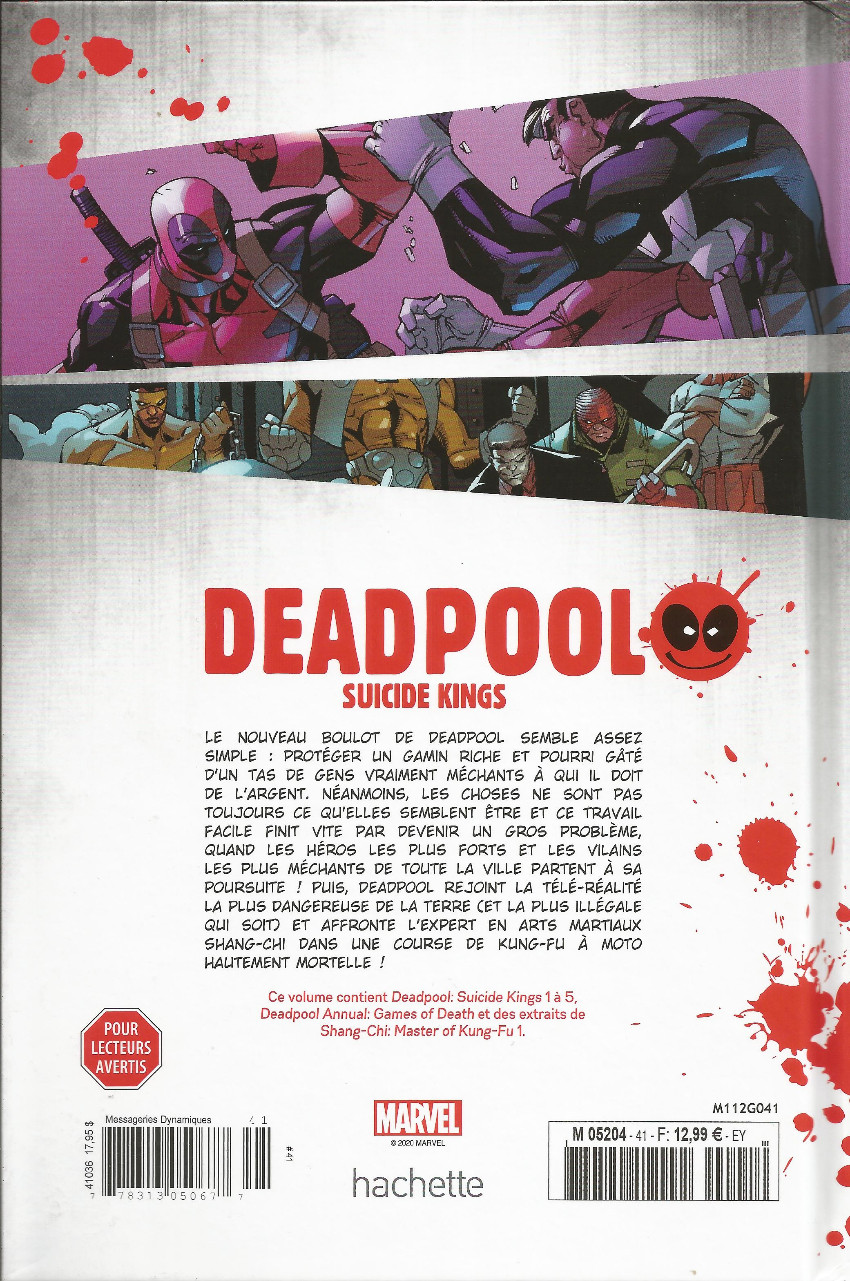 Verso de l'album Deadpool - La collection qui tue Tome 41 Suicide Kings
