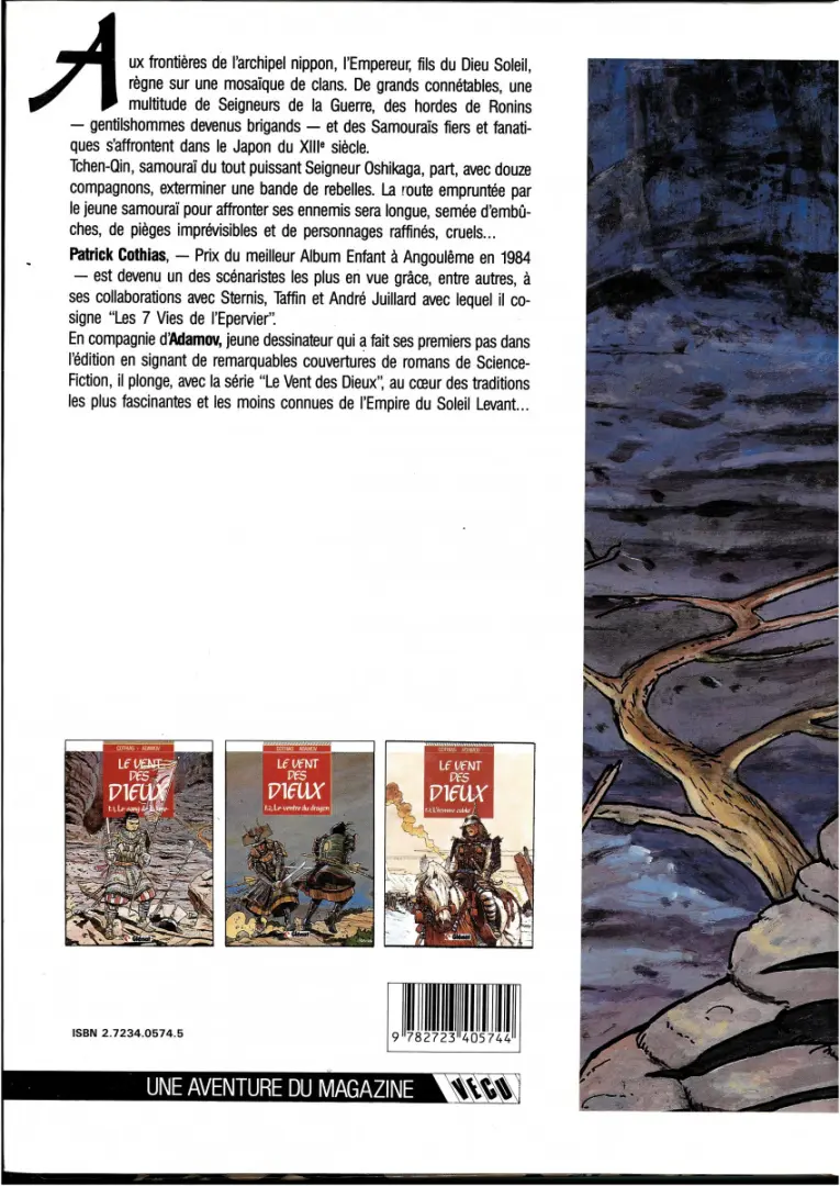 Verso de l'album Le Vent des Dieux Tome 1 Le sang de la lune