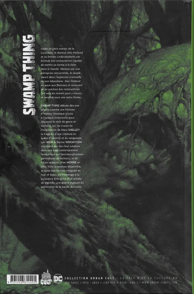 Verso de l'album Swamp Thing La créature du marais