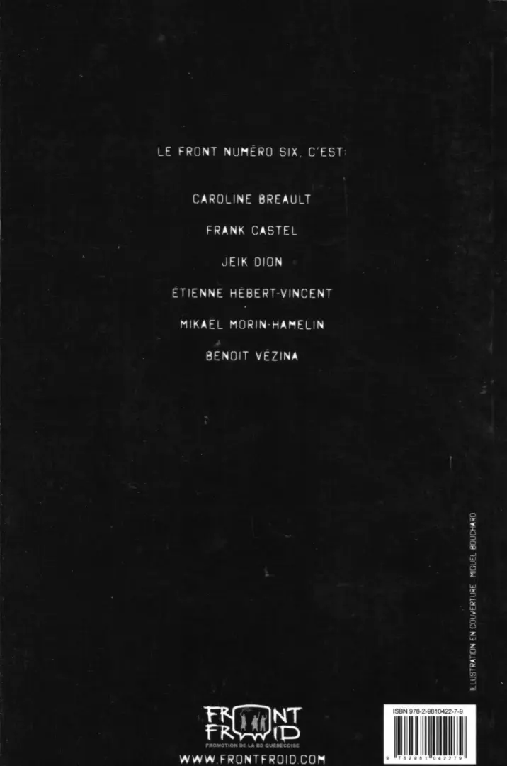 Verso de l'album Le Front 6