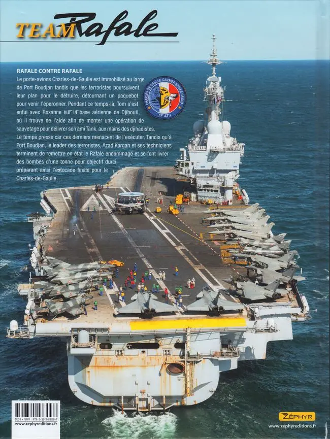 Verso de l'album Team Rafale N° 13 Rafale contre Rafale