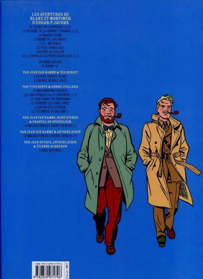 Verso de l'album Blake et Mortimer Tome 15 L'étrange rendez-vous