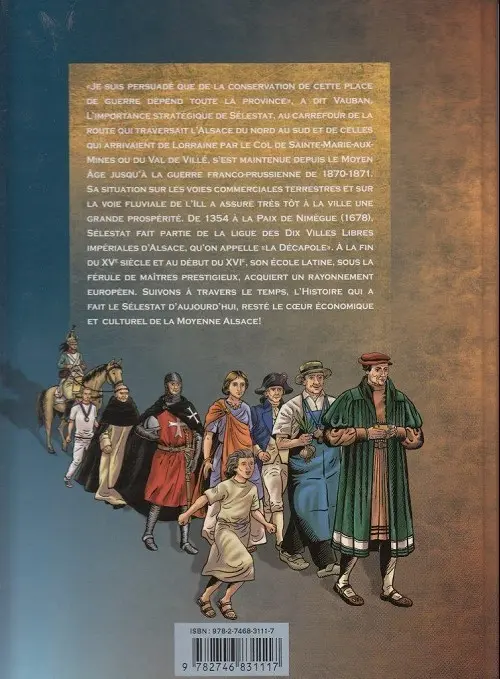 Verso de l'album Cette histoire qui a fait Sélestat